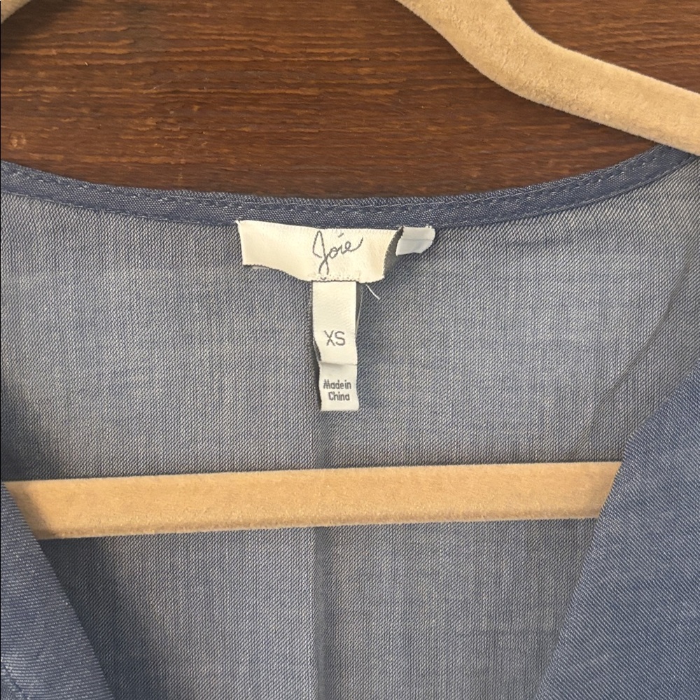 Joie Chambray Blue Top XS